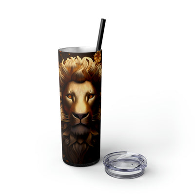 Skinny Tumbler with Straw, 20oz Zodiac Leo-2