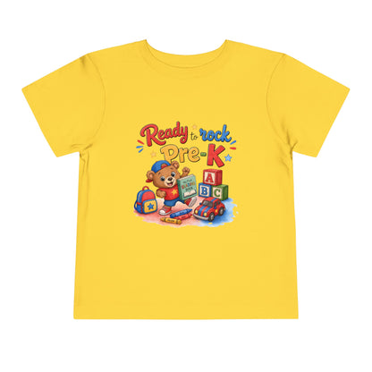 Ready to Rock Pre-K Toddler Tee — Back to School Bear Shirt