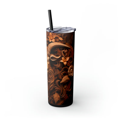 Skinny Tumbler with Straw, 20oz Zodiac Capricorn