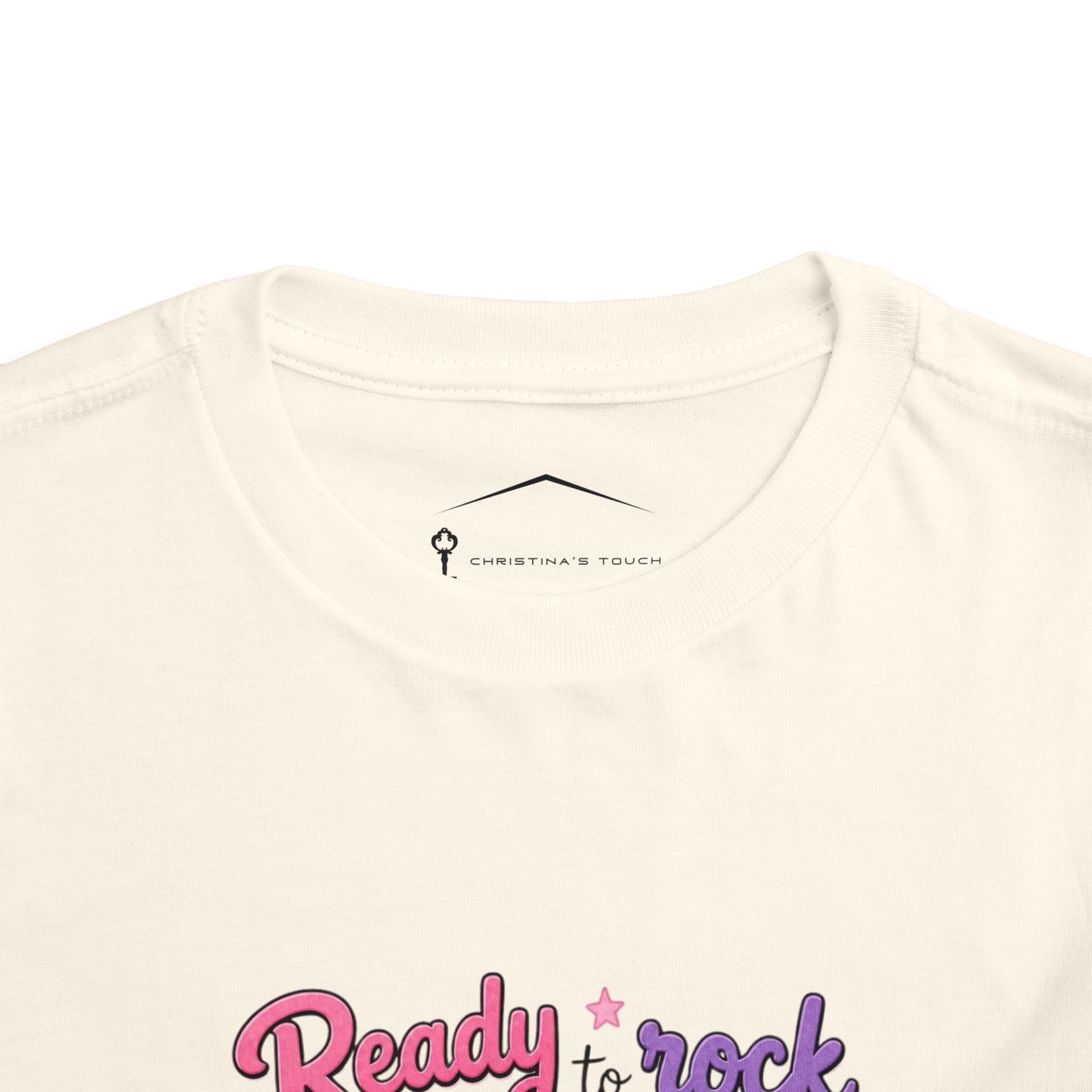 Ready to Rock Pre-K Girl Toddler Tee — Back to School Cat Shirt