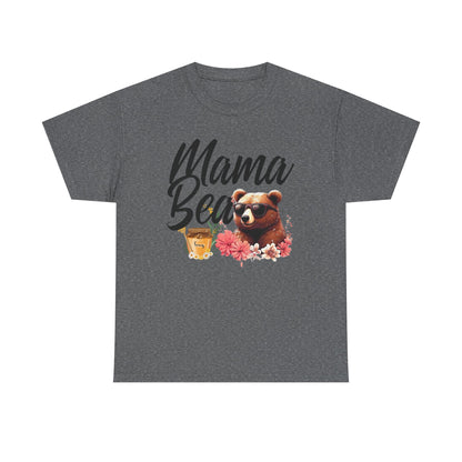 Mama Bear Unisex Heavy Cotton Tee, Cute Animal Shirt, Mother's Day Gift, Casual Everyday Wear, Gift for Mom, Birthday Present