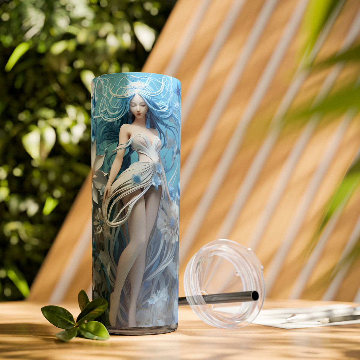 Skinny Tumbler with Straw, 20oz Zodiac Virgo