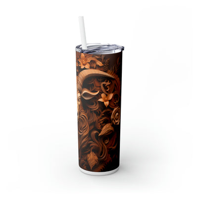 Skinny Tumbler with Straw, 20oz Zodiac Capricorn