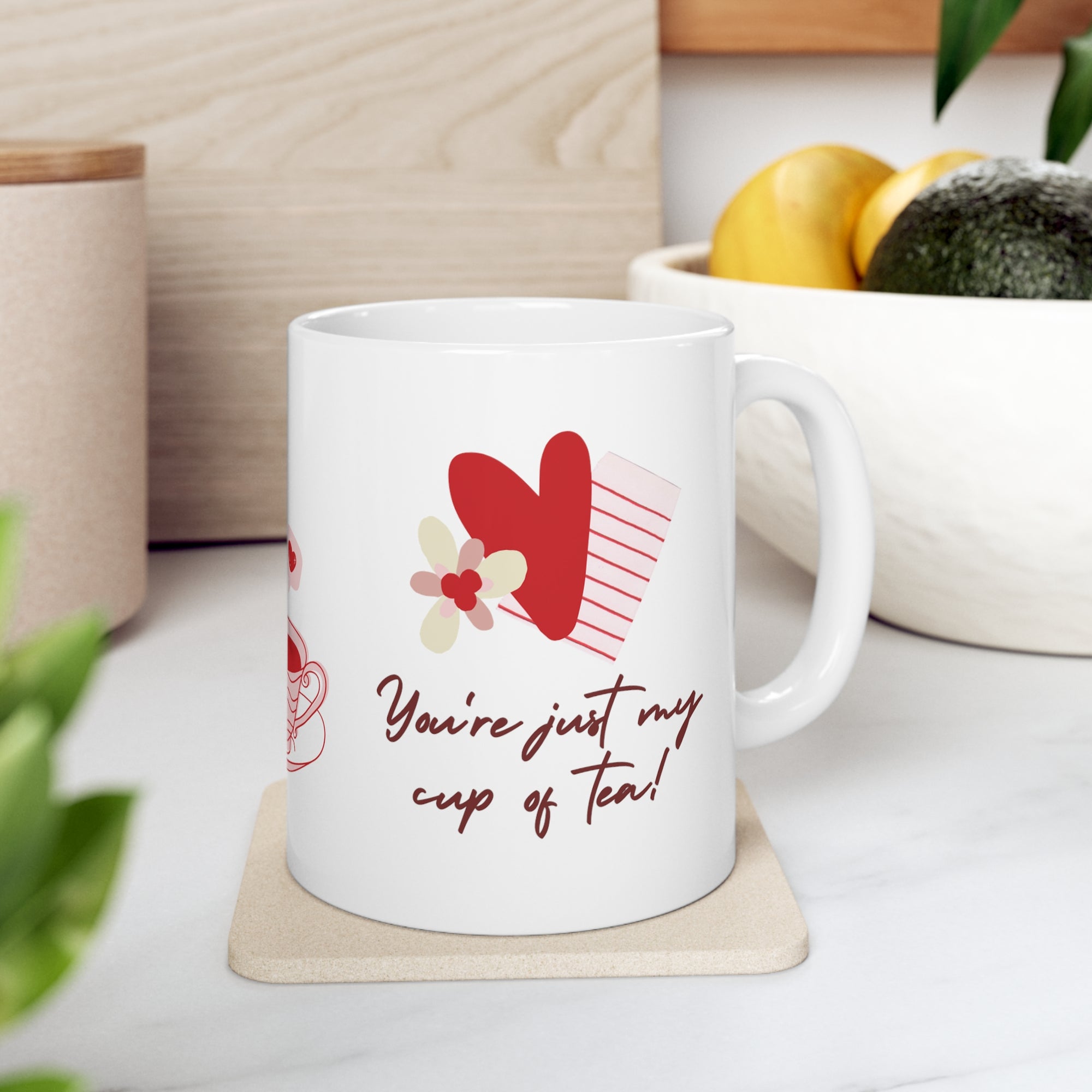 Ceramic Mug 11oz Valentines fave cup of tea!