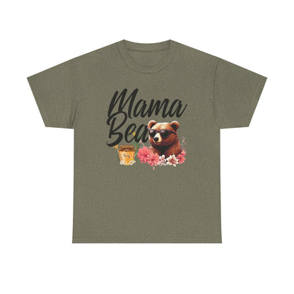 Mama Bear Unisex Heavy Cotton Tee, Cute Animal Shirt, Mother's Day Gift, Casual Everyday Wear, Gift for Mom, Birthday Present