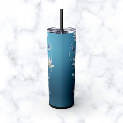 Skinny Tumbler with Straw, 20oz Zodiac Virgo