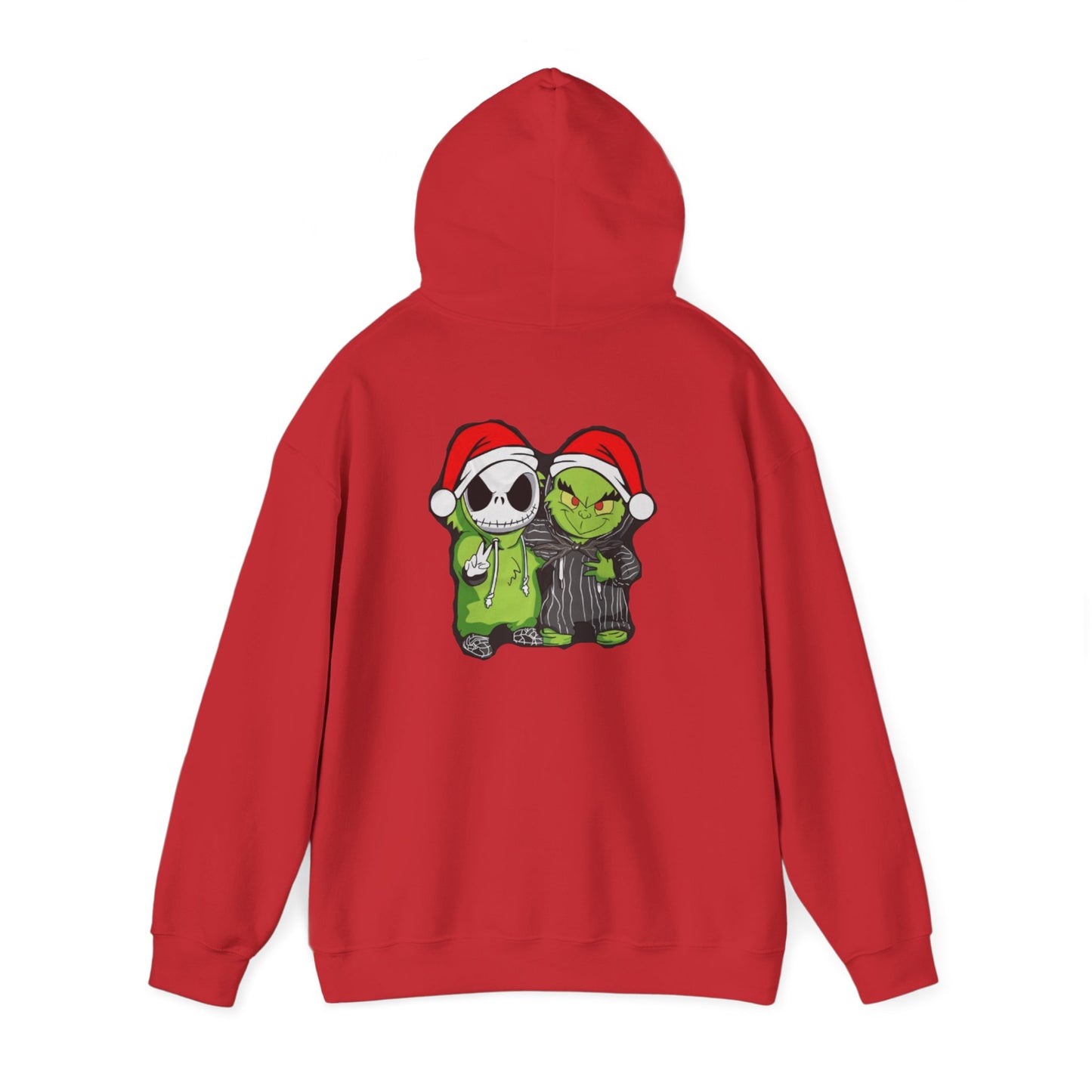Christmas Jack & Grinch Hoodie — Cute Holiday Skeleton and Grinch Sweatshirt