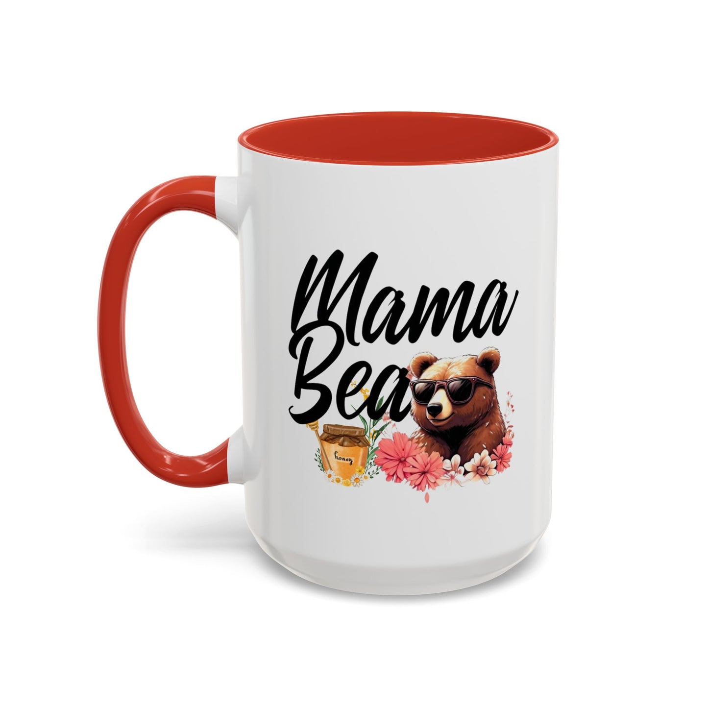 Mama Bear Accent Coffee Mug - Perfect Gift for Moms, 11 and 15oz