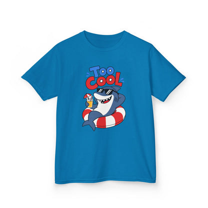 Kids Tee — 'Too Cool' Shark Summer Graphic