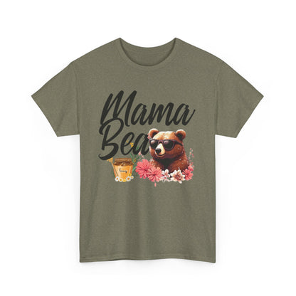 Mama Bear Unisex Heavy Cotton Tee, Cute Animal Shirt, Mother's Day Gift, Casual Everyday Wear, Gift for Mom, Birthday Present