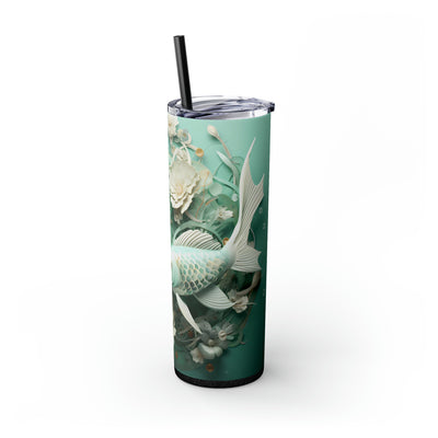 Skinny Tumbler with Straw, 20oz Zodiac Pisces