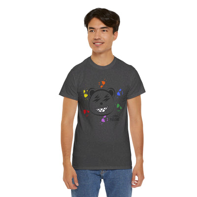 Custom Cotton Tee with Cool Bear/stay positive