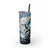 Skinny Tumbler with Straw, 20oz Zodiac Cancer (blue)