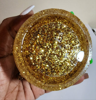 Gold glitter crown