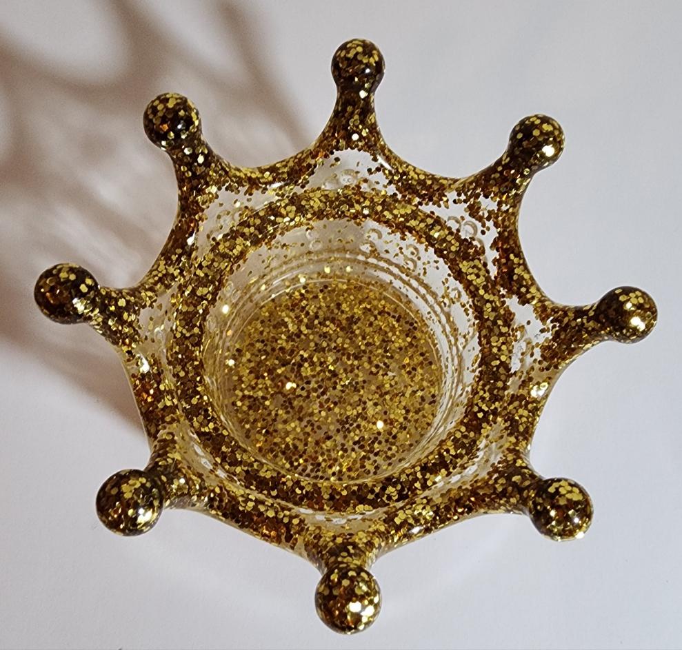 Gold glitter crown