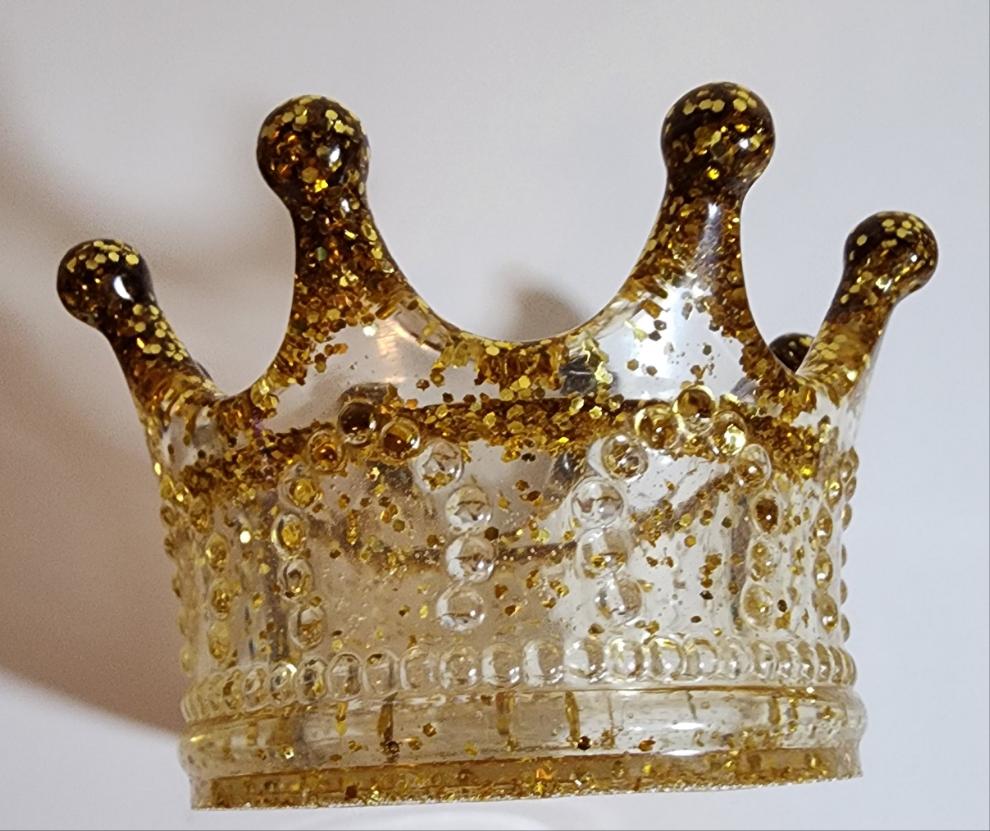 Gold glitter crown