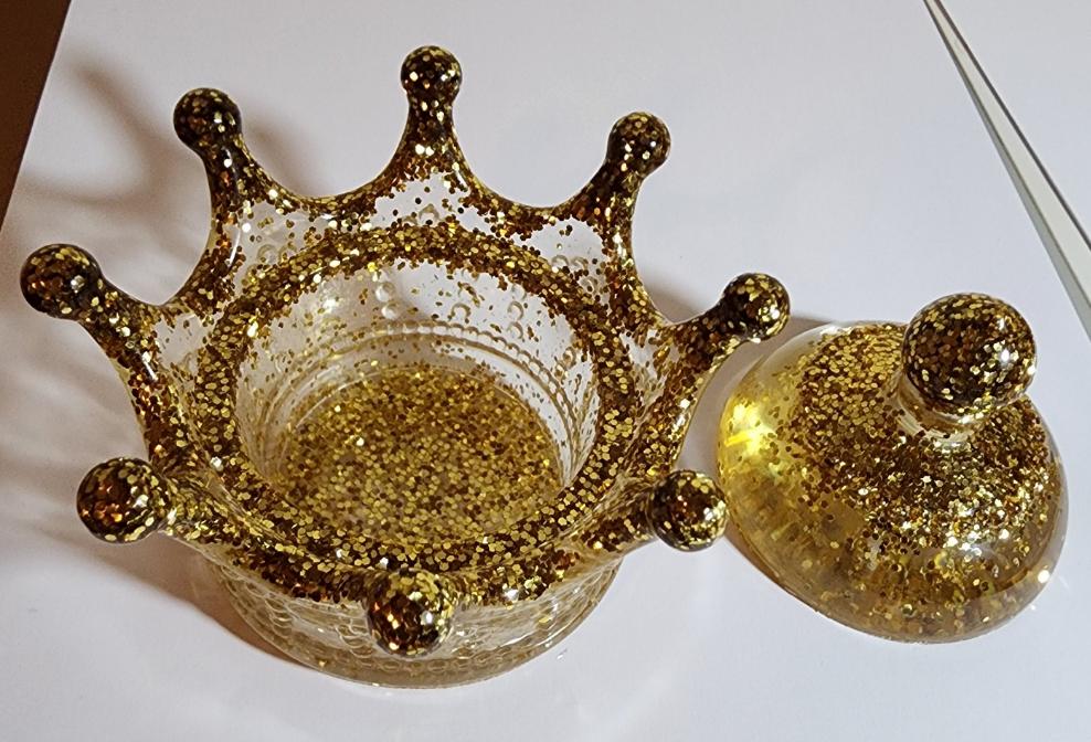 Gold glitter crown