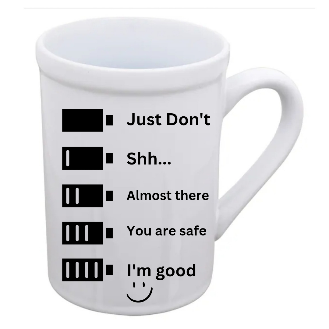 Coffee battery level mug