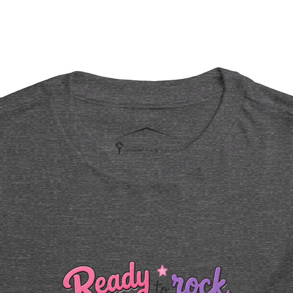 Ready to Rock Pre-K Girl Toddler Tee — Back to School Cat Shirt