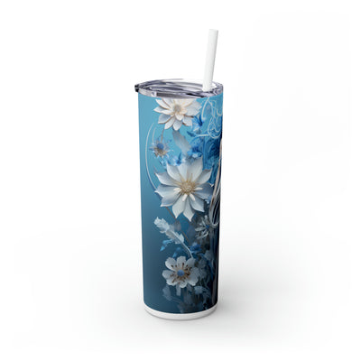 Skinny Tumbler with Straw, 20oz Zodiac Virgo