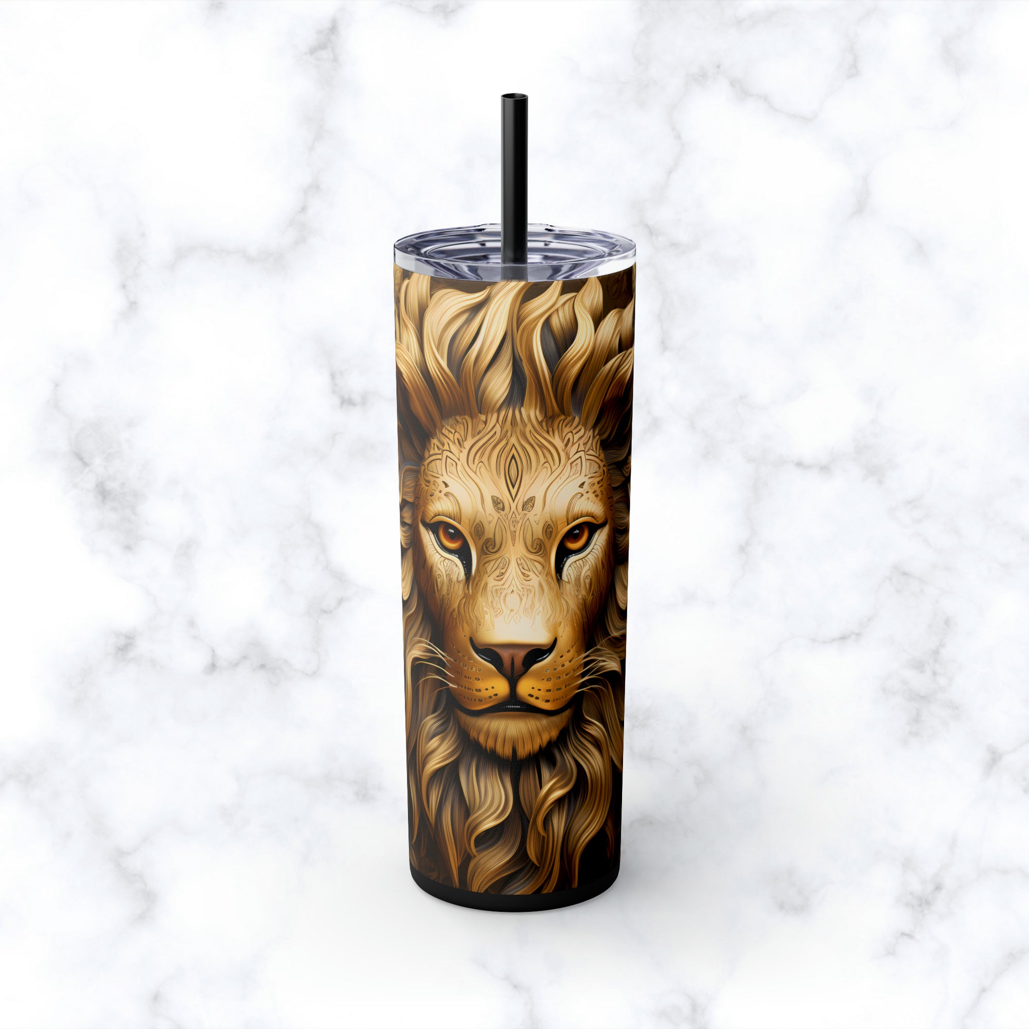 Skinny Tumbler with Straw, 20oz Zodiac Leo