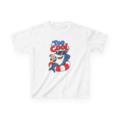 Kids Tee — 'Too Cool' Shark Summer Graphic