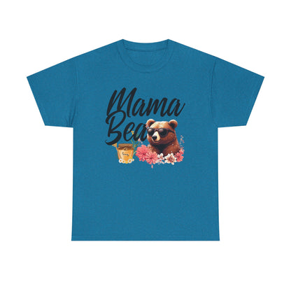 Mama Bear Unisex Heavy Cotton Tee, Cute Animal Shirt, Mother's Day Gift, Casual Everyday Wear, Gift for Mom, Birthday Present