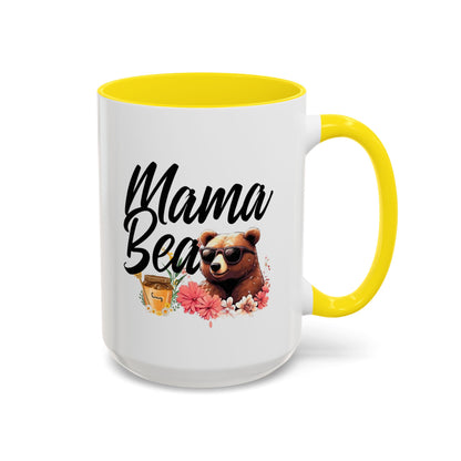Mama Bear Accent Coffee Mug - Perfect Gift for Moms, 11 and 15oz