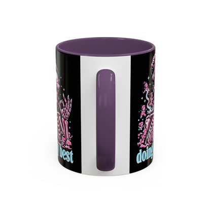 Funny Skeleton Doing My Best Coffee Mug - 11 & 15 oz