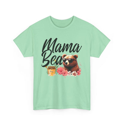 Mama Bear Unisex Heavy Cotton Tee, Cute Animal Shirt, Mother's Day Gift, Casual Everyday Wear, Gift for Mom, Birthday Present