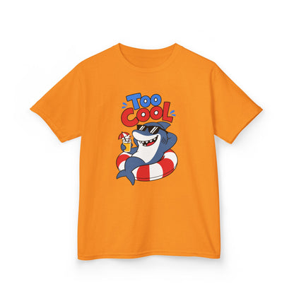 Kids Tee — 'Too Cool' Shark Summer Graphic
