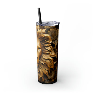 Skinny Tumbler with Straw, 20oz Zodiac Leo