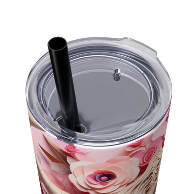 Skinny Tumbler with Straw, 20oz Zodiac Taurus