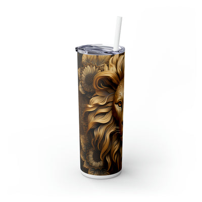 Skinny Tumbler with Straw, 20oz Zodiac Leo