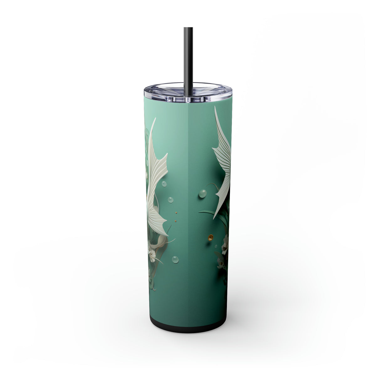 Skinny Tumbler with Straw, 20oz Zodiac Pisces