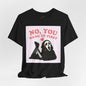 No, You Hang Up First Tee — Cute Scream Ghost Graphic T‑Shirt