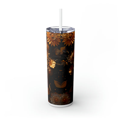 Skinny Tumbler with Straw, 20oz Zodiac Leo-2