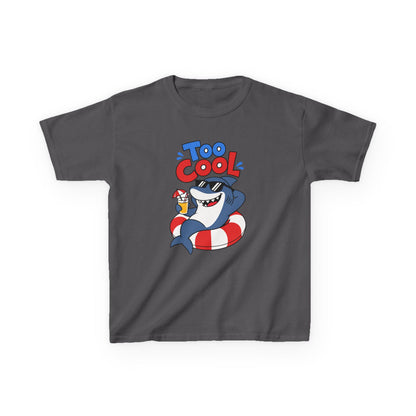 Kids Tee — 'Too Cool' Shark Summer Graphic