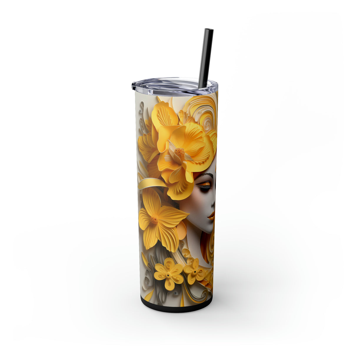 Skinny Tumbler with Straw, 20oz Zodiac Gemini (Girl)