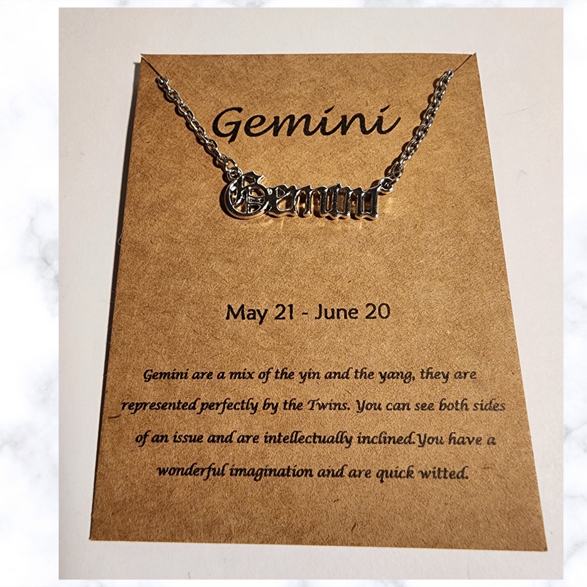 Gemini Zodiac Necklace