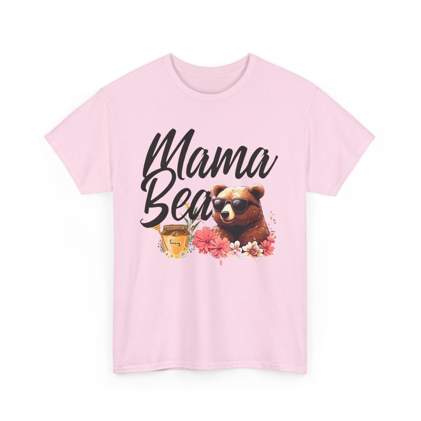 Mama Bear Unisex Heavy Cotton Tee, Cute Animal Shirt, Mother's Day Gift, Casual Everyday Wear, Gift for Mom, Birthday Present