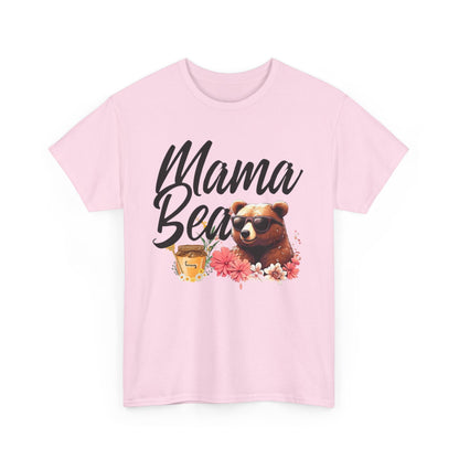 Mama Bear Unisex Heavy Cotton Tee, Cute Animal Shirt, Mother's Day Gift, Casual Everyday Wear, Gift for Mom, Birthday Present