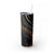 Skinny Tumbler with Straw, 20oz -Black and Gold marble