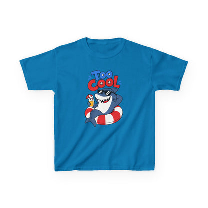 Kids Tee — 'Too Cool' Shark Summer Graphic