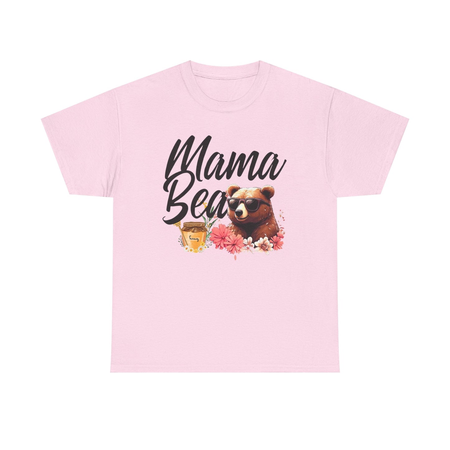 Mama Bear Unisex Heavy Cotton Tee, Cute Animal Shirt, Mother's Day Gift, Casual Everyday Wear, Gift for Mom, Birthday Present