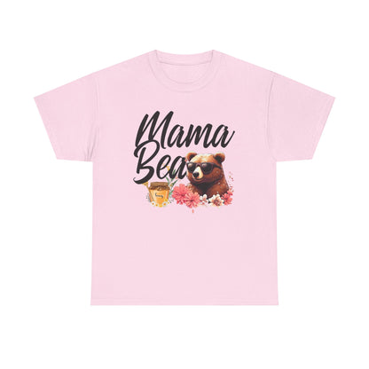 Mama Bear Unisex Heavy Cotton Tee, Cute Animal Shirt, Mother's Day Gift, Casual Everyday Wear, Gift for Mom, Birthday Present