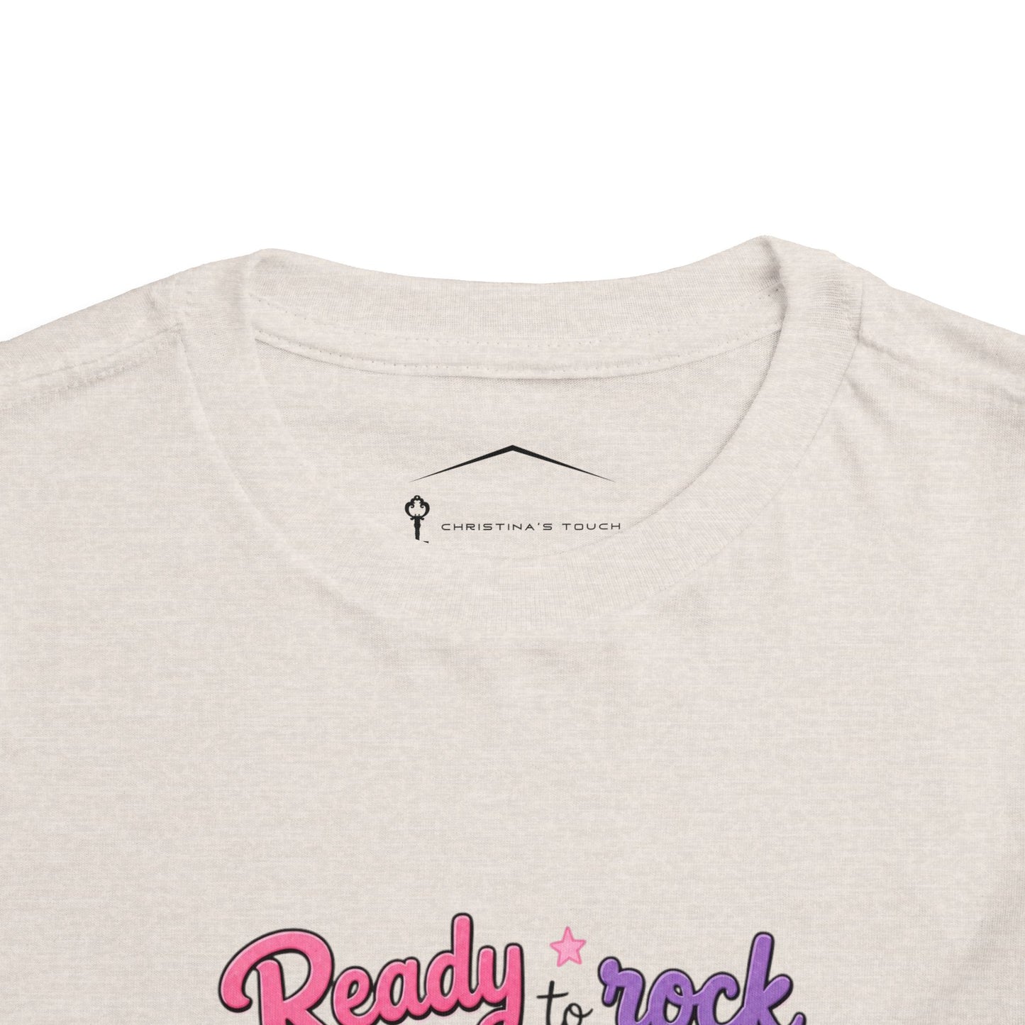 Ready to Rock Pre-K Girl Toddler Tee — Back to School Cat Shirt