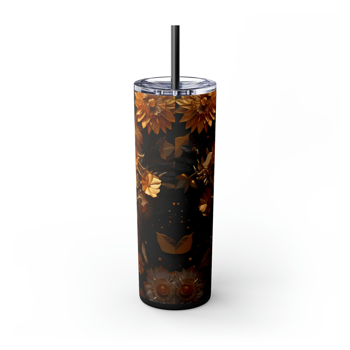 Skinny Tumbler with Straw, 20oz Zodiac Leo-2