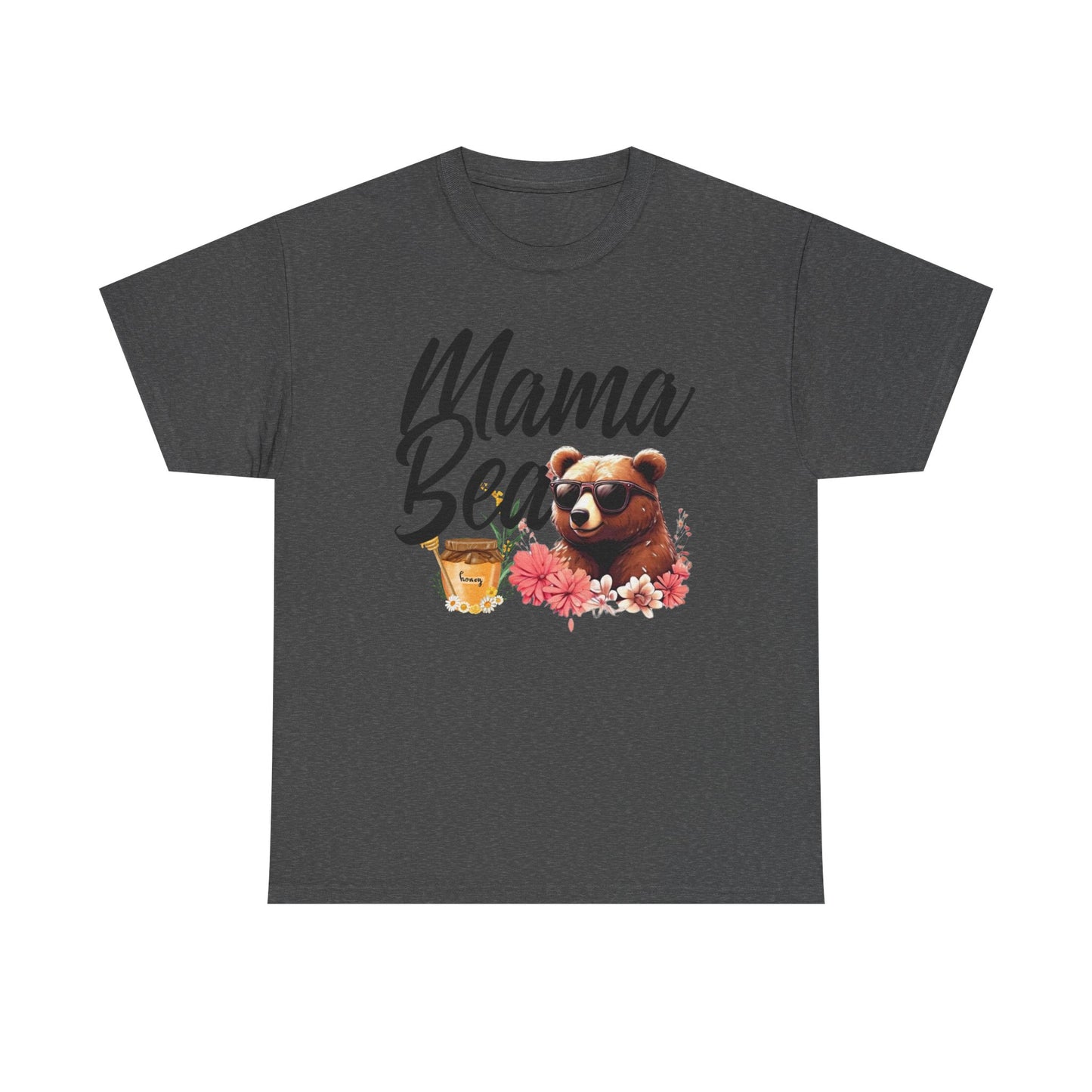 Mama Bear Unisex Heavy Cotton Tee, Cute Animal Shirt, Mother's Day Gift, Casual Everyday Wear, Gift for Mom, Birthday Present
