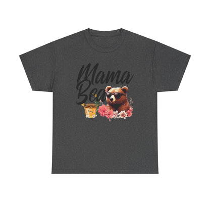 Mama Bear Unisex Heavy Cotton Tee, Cute Animal Shirt, Mother's Day Gift, Casual Everyday Wear, Gift for Mom, Birthday Present